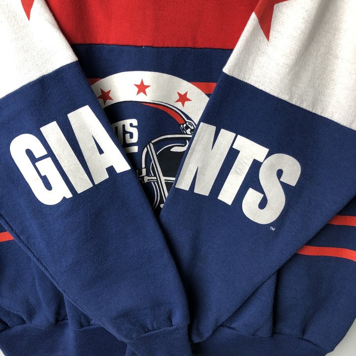 80'S GARAN New York Giants Tricolor Print Sweatshirt, Men's XL (approx.), Vintage unclear navy blue type Vintage Second Hand