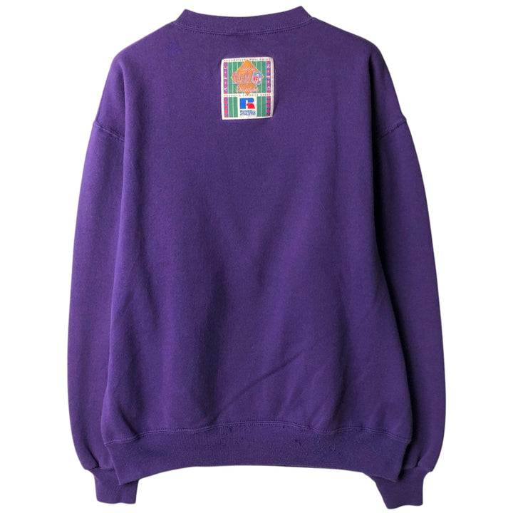 90'S Russell Minnesota Vikings Print Sweatshirt, Made in USA, Men's Size L (approx.), Vintage cotton purple type Vintage Second Hand