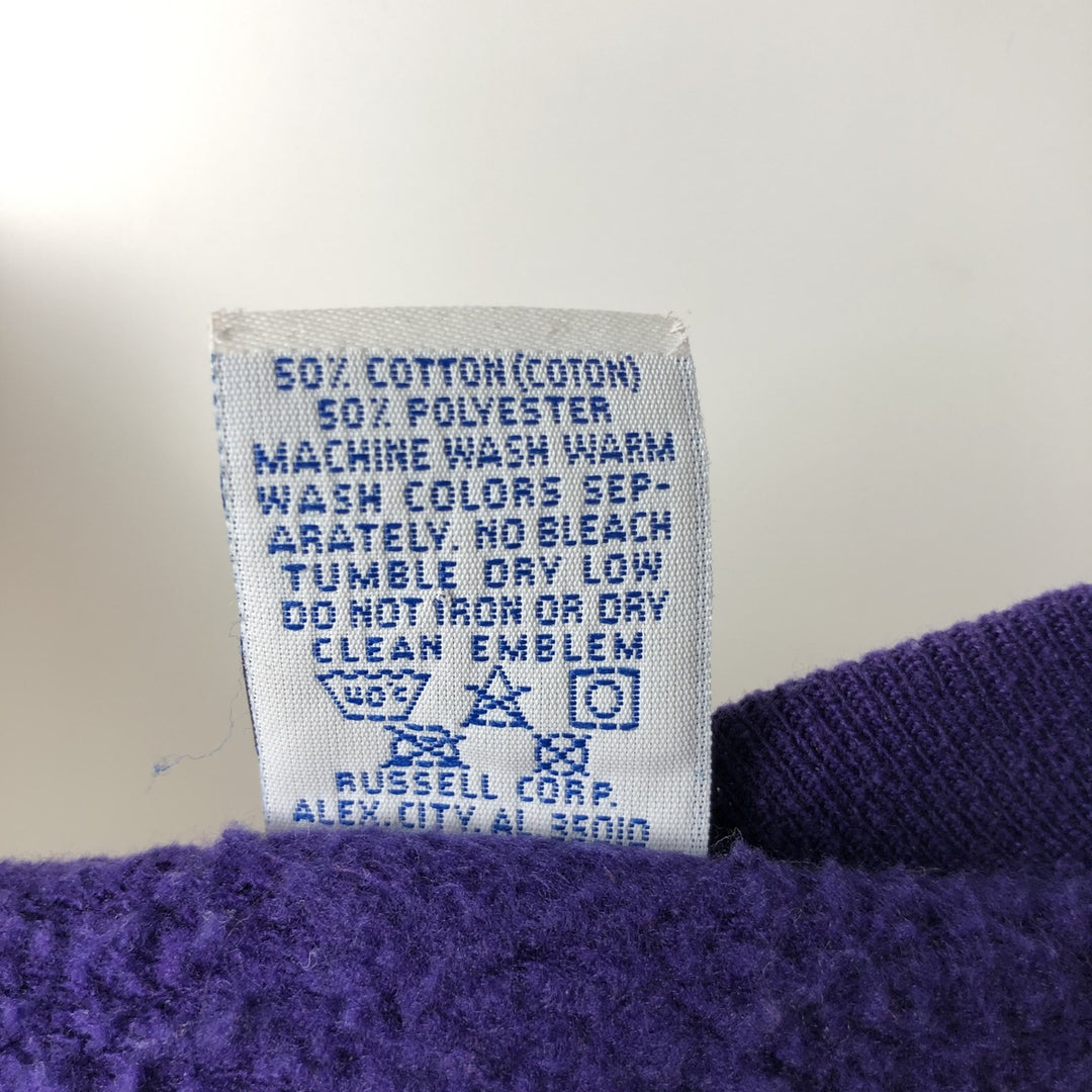 90'S Russell Minnesota Vikings Print Sweatshirt, Made in USA, Men's Size L (approx.), Vintage cotton purple type Vintage Second Hand