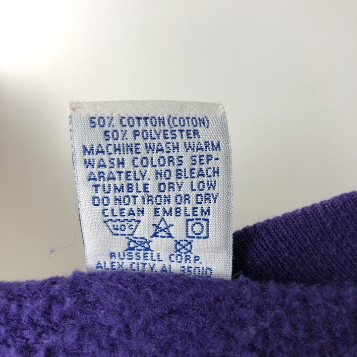 90'S Russell Minnesota Vikings Print Sweatshirt, Made in USA, Men's Size L (approx.), Vintage cotton purple type Vintage Second Hand