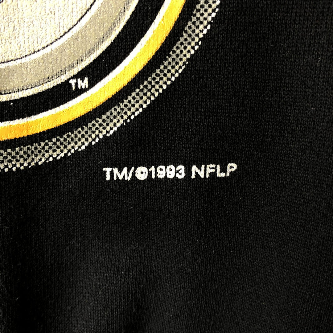 90'S TULTEX NFL PITTSBURGH STEELERS Prince Sweatshirt/Sweatshirt, Made in USA, Men's Size L (approx.) cotton black type Vintage Second Hand