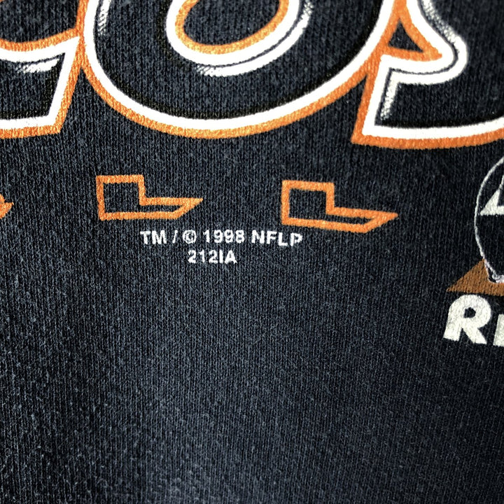 90'S Lee Denver Broncos Print Sweatshirt, Made in USA, Men's Size L (approx.), Vintage cotton navy blue type Vintage Second Hand