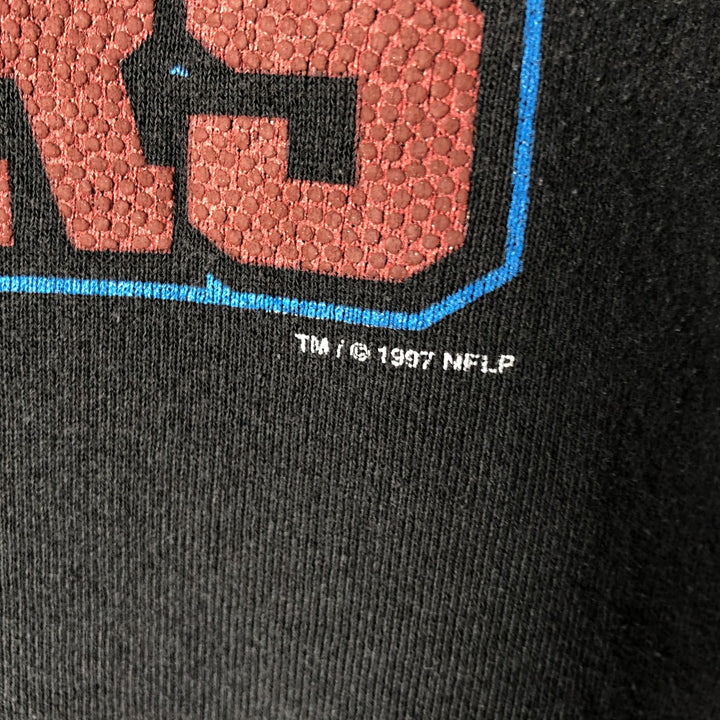 90'S Fruit of the Loom NFL Carolina Panthers Print Sweatshirt, Made in USA, Men's XXL equivalent. cotton black type Vintage Second Hand