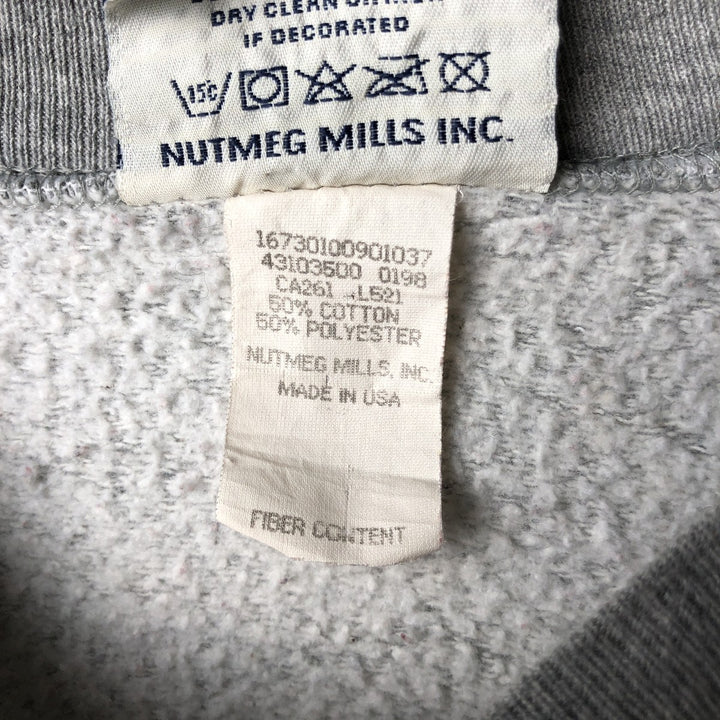 90'S Lee NFL Carolina Panthers Print Sweatshirt, Made in USA, Men's XXL equivalent. cotton gray type Vintage Second Hand