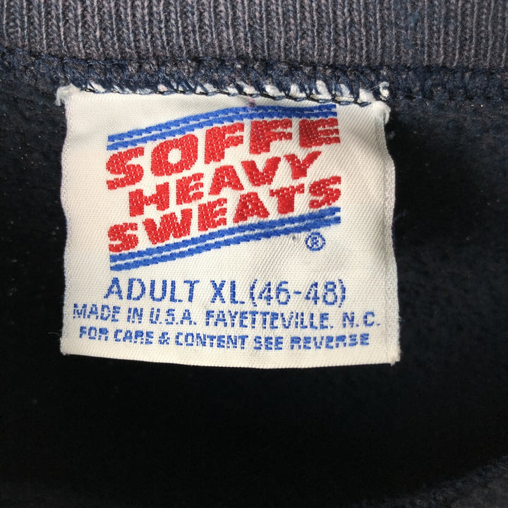 80'S Sophie Los Angeles Rams Print Sweatshirt, Made in USA, Men's XL equivalent, Long Sleeve, Vintage cotton navy blue type Vintage Second Hand