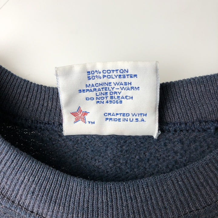 80'S Sophie Los Angeles Rams Print Sweatshirt, Made in USA, Men's XL equivalent, Long Sleeve, Vintage cotton navy blue type Vintage Second Hand