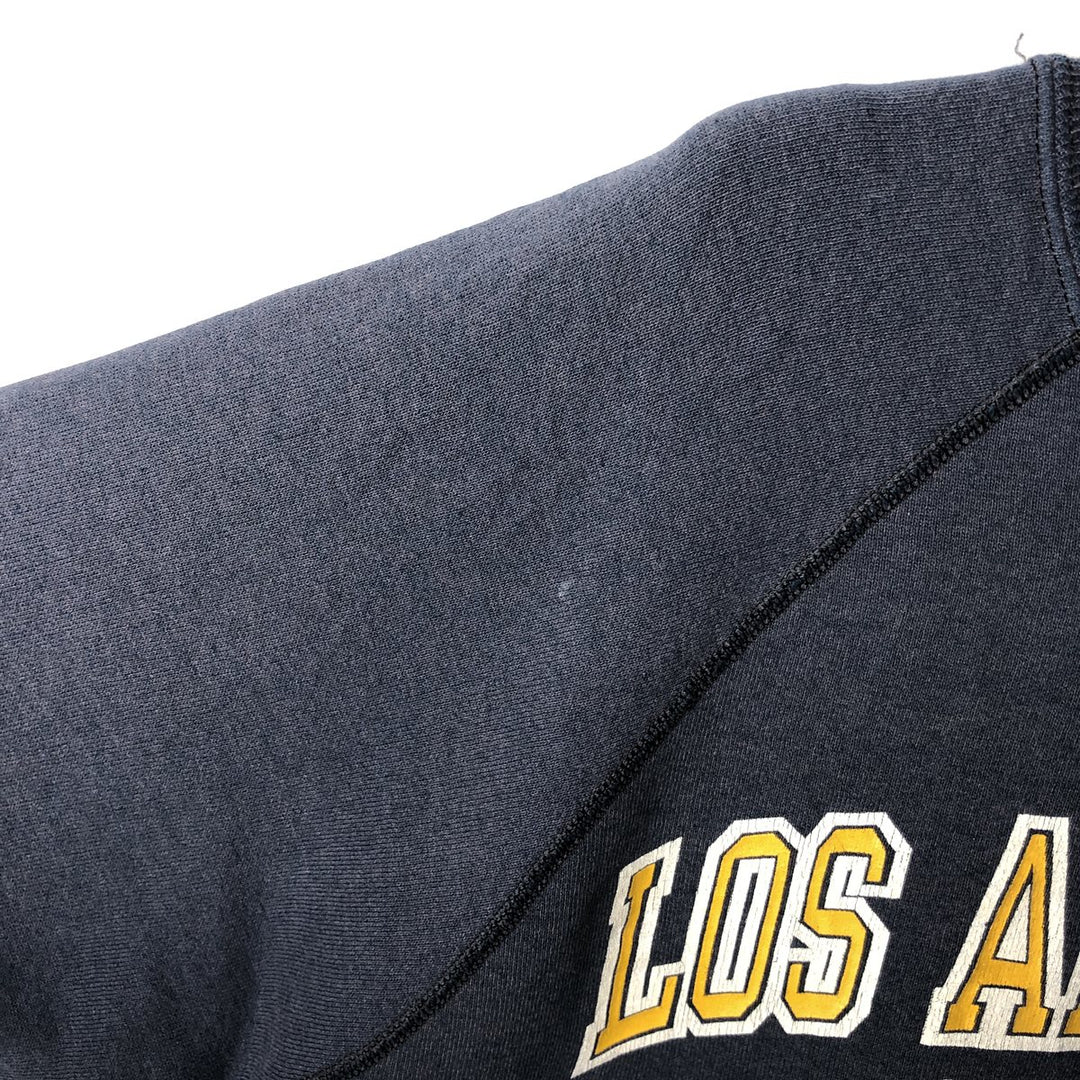 80'S Sophie Los Angeles Rams Print Sweatshirt, Made in USA, Men's XL equivalent, Long Sleeve, Vintage cotton navy blue type Vintage Second Hand