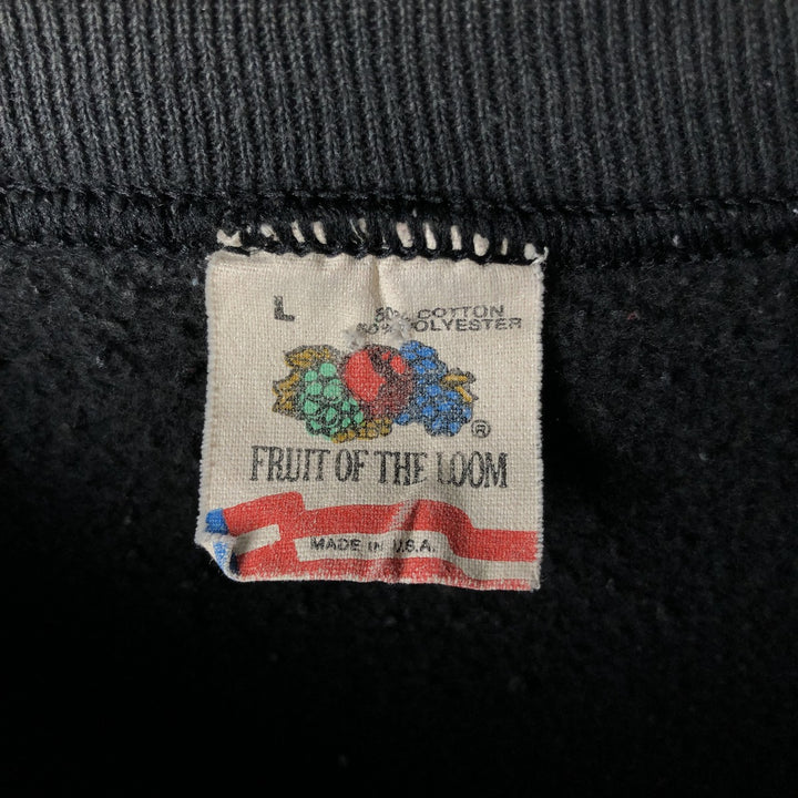 80'S Fruit of the Loom Baltimore Orioles Print Sweatshirt, Men's Size L (approx.), Vintage cotton black type Vintage Second Hand