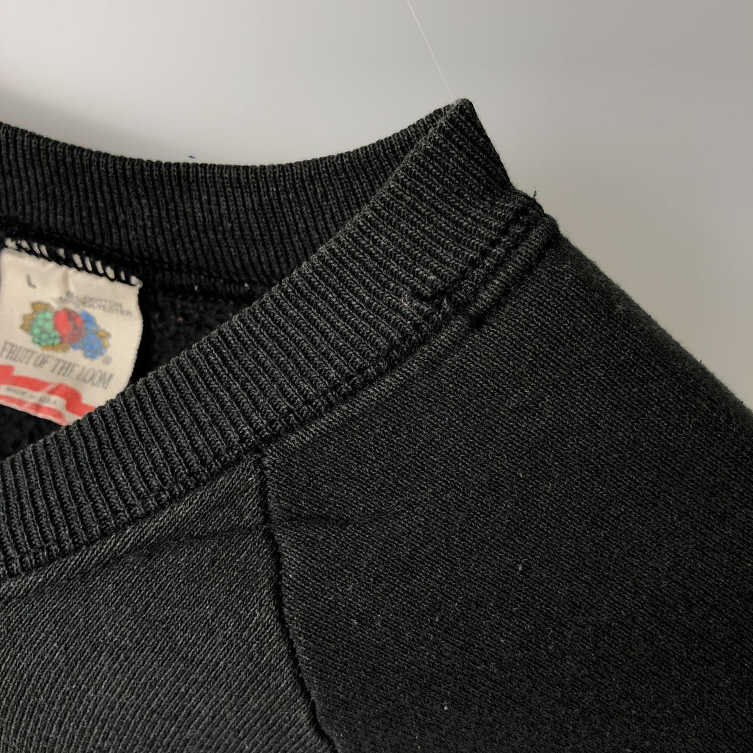 80'S Fruit of the Loom Baltimore Orioles Print Sweatshirt, Men's Size L (approx.), Vintage cotton black type Vintage Second Hand