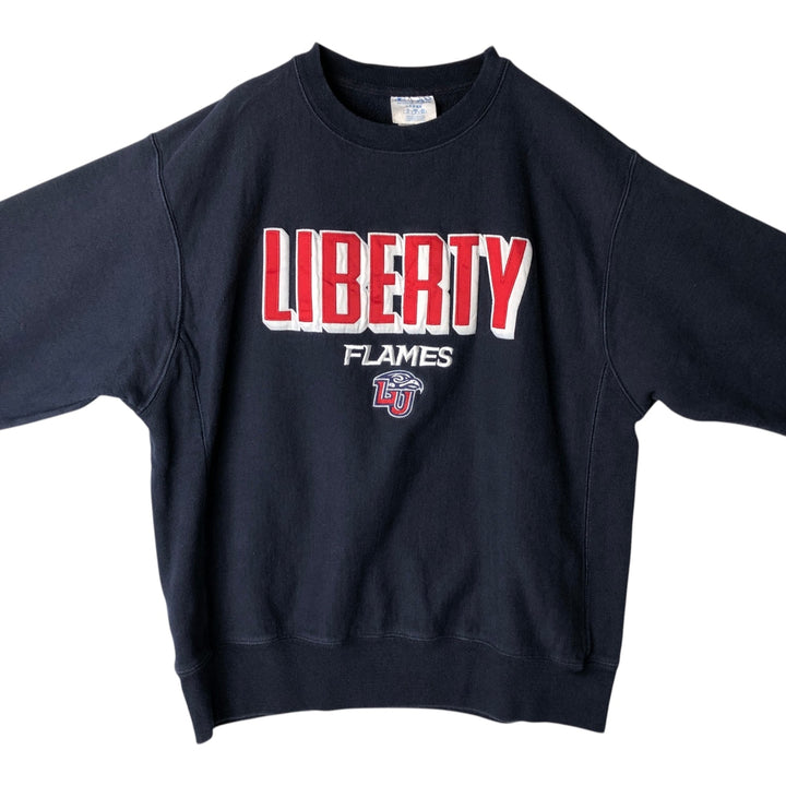 Champion REVERSE WEAVE Reverse Weave College Sweatshirt Trainer Men's L size cotton navy blue type Vintage Second Hand