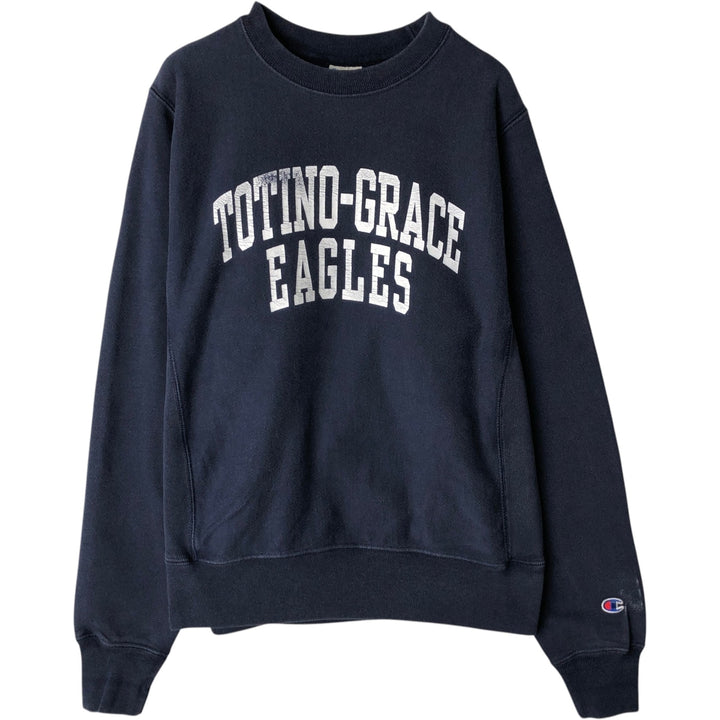 Champion Reverse Weave Replica Solid Color Tag College Sweatshirt, Men's Size Small cotton navy blue type Vintage Second Hand