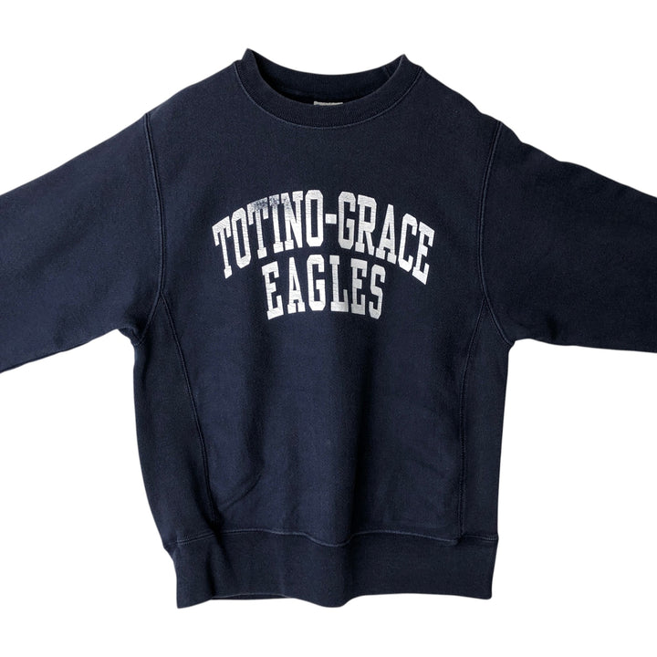 Champion Reverse Weave Replica Solid Color Tag College Sweatshirt, Men's Size Small cotton navy blue type Vintage Second Hand