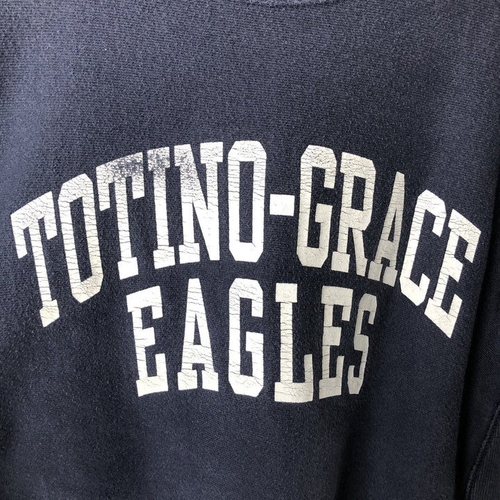 Champion Reverse Weave Replica Solid Color Tag College Sweatshirt, Men's Size Small cotton navy blue type Vintage Second Hand