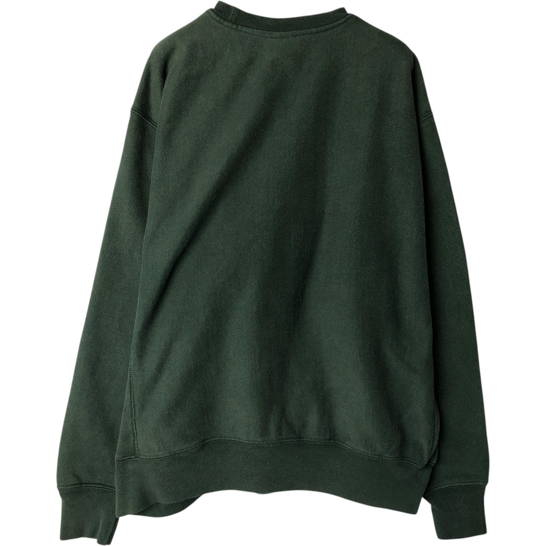 Champion Reverse Weave Replica Sweatshirt with Solid Color Tag, Printed, Men's Size L (approx.) cotton green type Vintage Second Hand