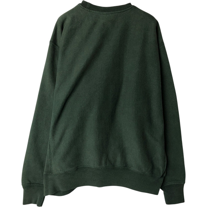 Champion Reverse Weave Replica Sweatshirt with Solid Color Tag, Printed, Men's Size L (approx.) cotton green type Vintage Second Hand