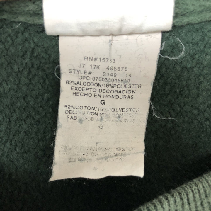 Champion Reverse Weave Replica Sweatshirt with Solid Color Tag, Printed, Men's Size L (approx.) cotton green type Vintage Second Hand