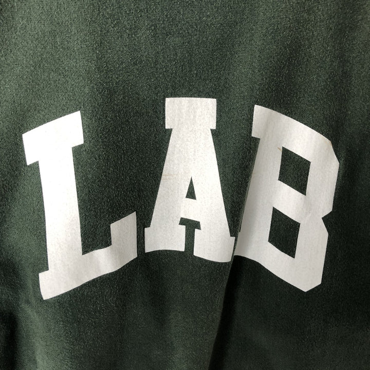 Champion Reverse Weave Replica Sweatshirt with Solid Color Tag, Printed, Men's Size L (approx.) cotton green type Vintage Second Hand