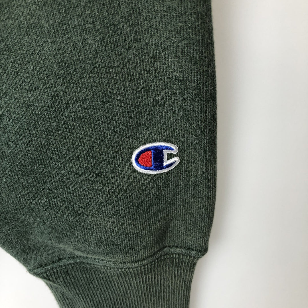 Champion Reverse Weave Replica Sweatshirt with Solid Color Tag, Printed, Men's Size L (approx.) cotton green type Vintage Second Hand