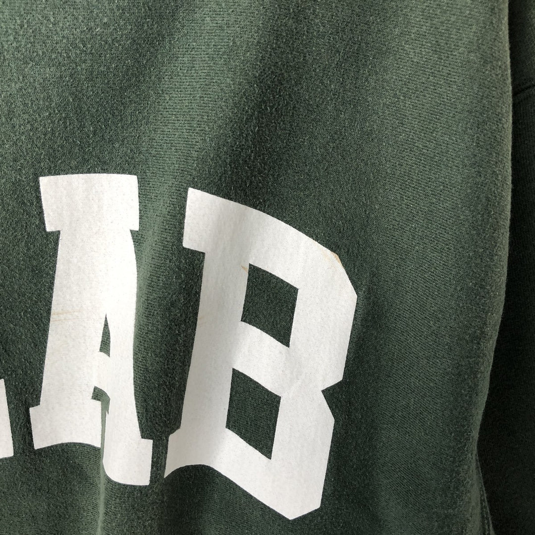 Champion Reverse Weave Replica Sweatshirt with Solid Color Tag, Printed, Men's Size L (approx.) cotton green type Vintage Second Hand