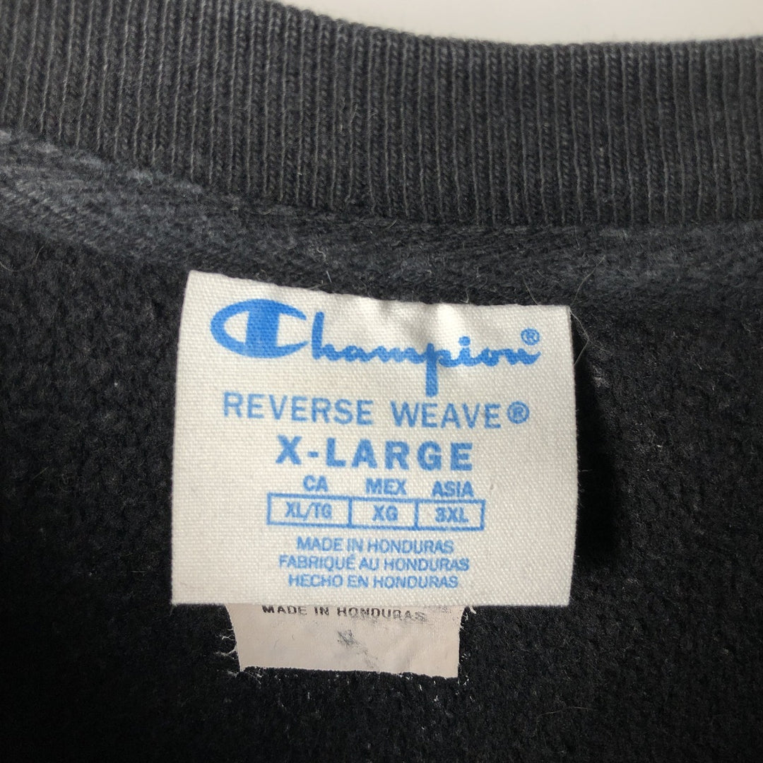 Champion REVERSE WEAVE Reverse Weave One-Point Logo Sweatshirt, Men's XL cotton black type Vintage Second Hand