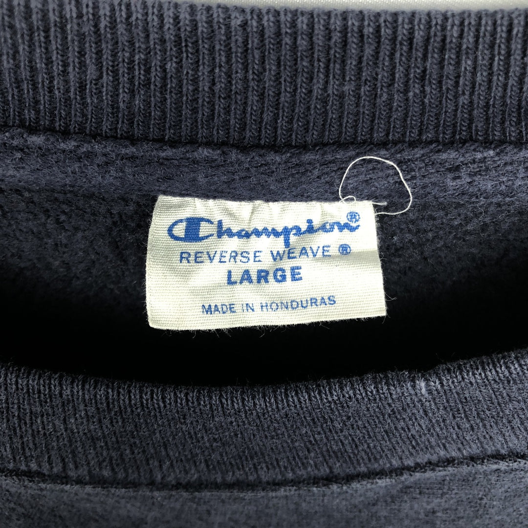 Champion REVERSE WEAVE Reverse Weave College Sweatshirt Trainer Men's L size unclear navy blue type Vintage Second Hand
