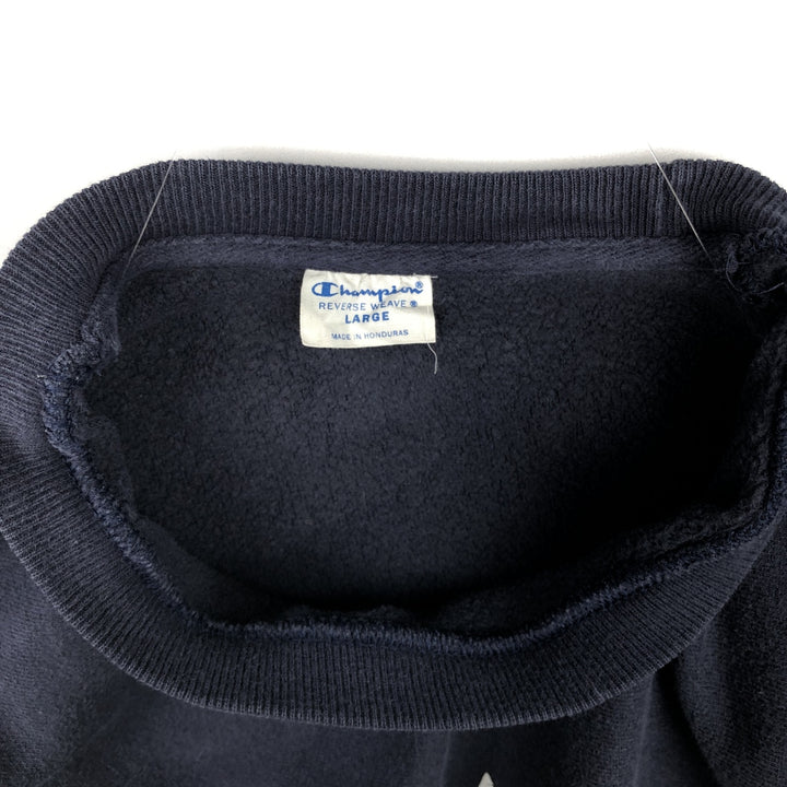 Champion REVERSE WEAVE Reverse Weave College Sweatshirt Trainer Men's L size unclear navy blue type Vintage Second Hand