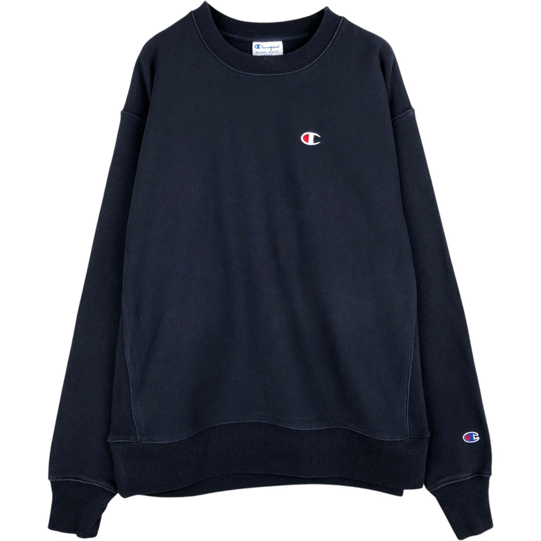 2000'S Champion Reverse Weave Sweatshirt with One-Point Logo, Men's Size L (approx.) cotton navy blue type Vintage Second Hand