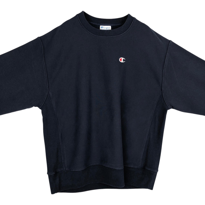 2000'S Champion Reverse Weave Sweatshirt with One-Point Logo, Men's Size L (approx.) cotton navy blue type Vintage Second Hand