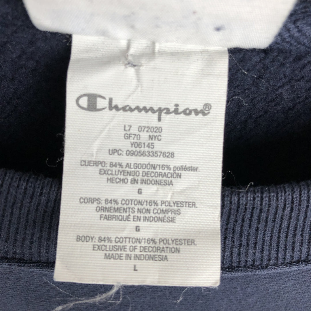 2000'S Champion Reverse Weave Sweatshirt with One-Point Logo, Men's Size L (approx.) cotton navy blue type Vintage Second Hand