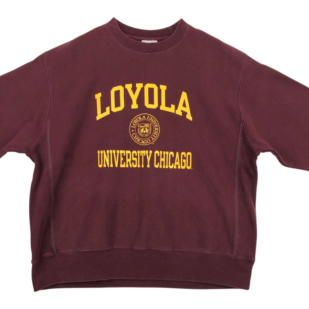 2000'S Champion Reverse Weave College Sweatshirt, Men's XL cotton red type reddish brown Vintage Second Hand