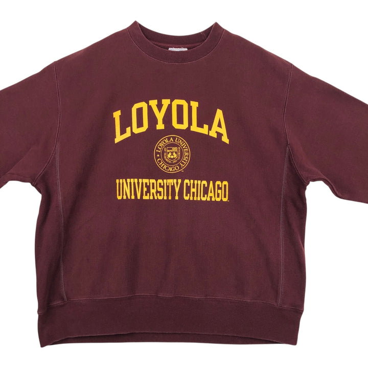 2000'S Champion Reverse Weave College Sweatshirt, Men's XL cotton red type reddish brown Vintage Second Hand