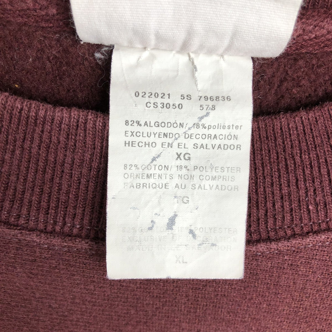 2000'S Champion Reverse Weave College Sweatshirt, Men's XL cotton red type reddish brown Vintage Second Hand