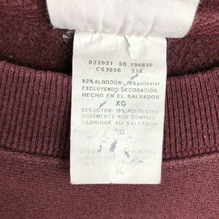 2000'S Champion Reverse Weave College Sweatshirt, Men's XL cotton red type reddish brown Vintage Second Hand