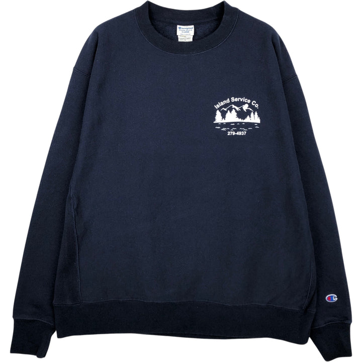 Champion REVERSE WEAVE Advertising Sweatshirt, Men's XL cotton navy blue type Vintage Second Hand