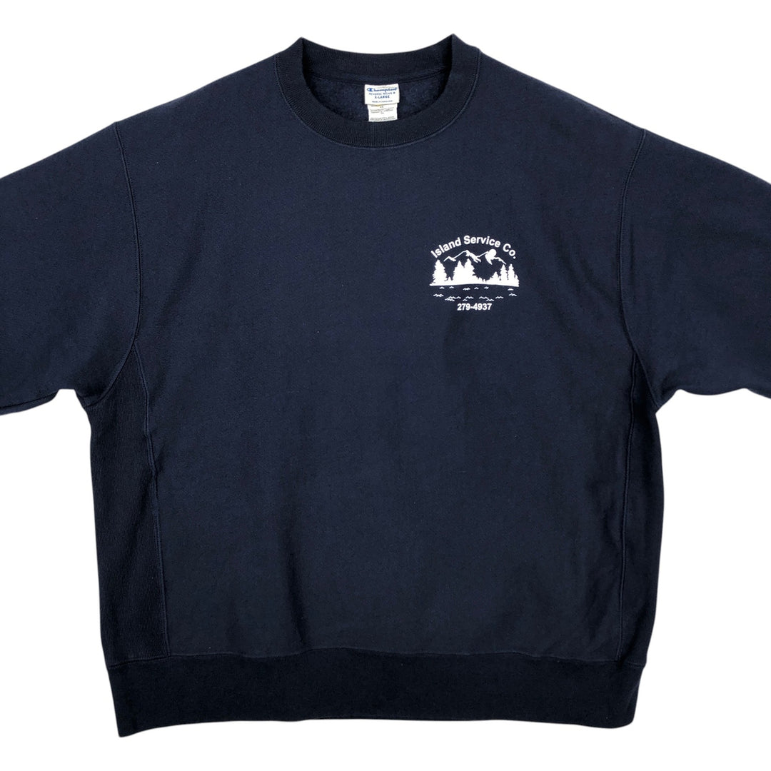 Champion REVERSE WEAVE Advertising Sweatshirt, Men's XL cotton navy blue type Vintage Second Hand