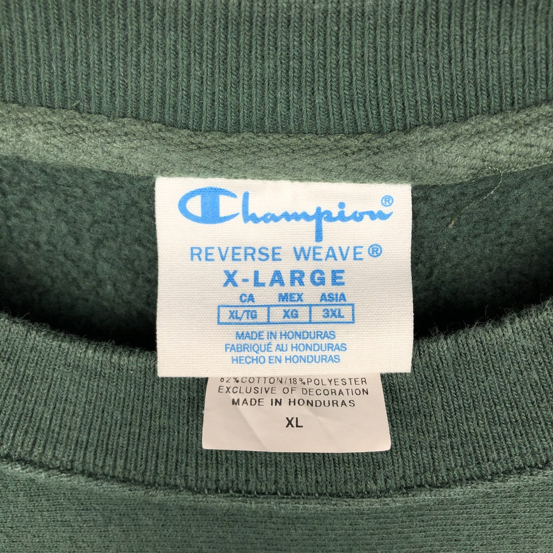 Champion REVERSE WEAVE Reverse Weave College Sweatshirt Trainer Men's XL cotton Green type dark green Vintage Second Hand