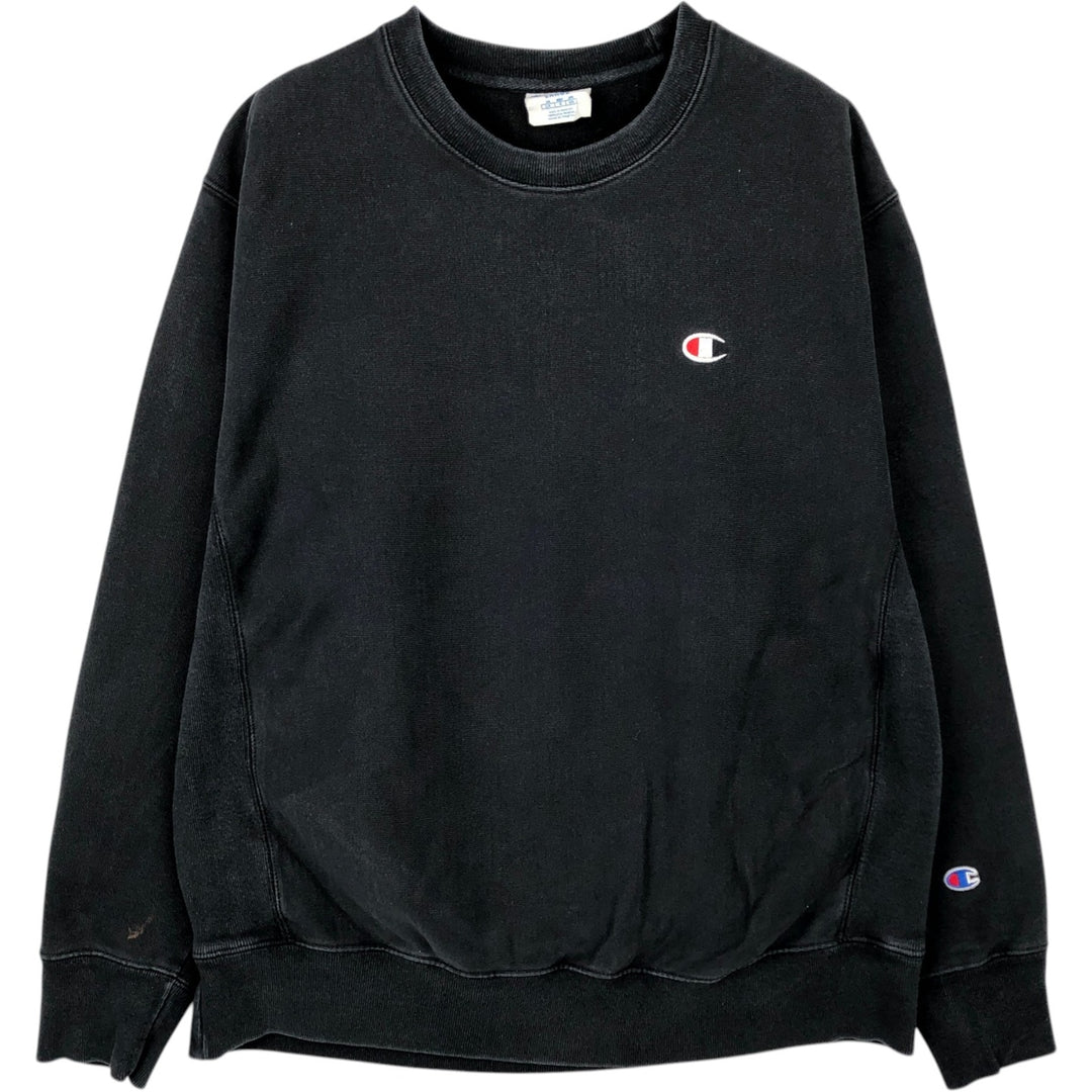 Champion REVERSE WEAVE Reverse Weave One Point Logo Sweatshirt Trainer Men's L size unclear black type Vintage Second Hand
