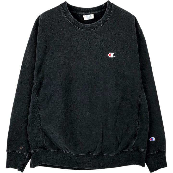 Champion REVERSE WEAVE Reverse Weave One Point Logo Sweatshirt Trainer Men's L size unclear black type Vintage Second Hand