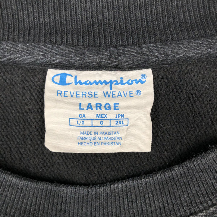 Champion REVERSE WEAVE Reverse Weave One Point Logo Sweatshirt Trainer Men's L size unclear black type Vintage Second Hand