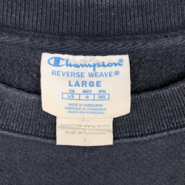Champion REVERSE WEAVE Reverse Weave One Point Logo Sweatshirt Trainer Men's L size cotton navy blue type Vintage Second Hand