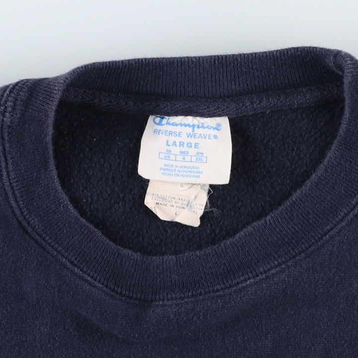 Champion Reverse Weave Logo Sweatshirt, Men's Size L cotton navy blue type Vintage Second Hand