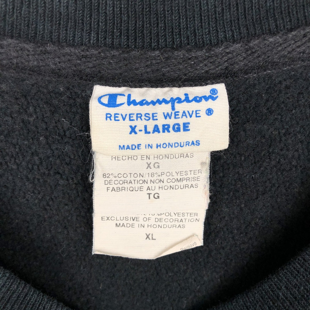 Champion REVERSE WEAVE Reverse Weave College Sweatshirt Trainer Men's XL cotton black type Vintage Second Hand