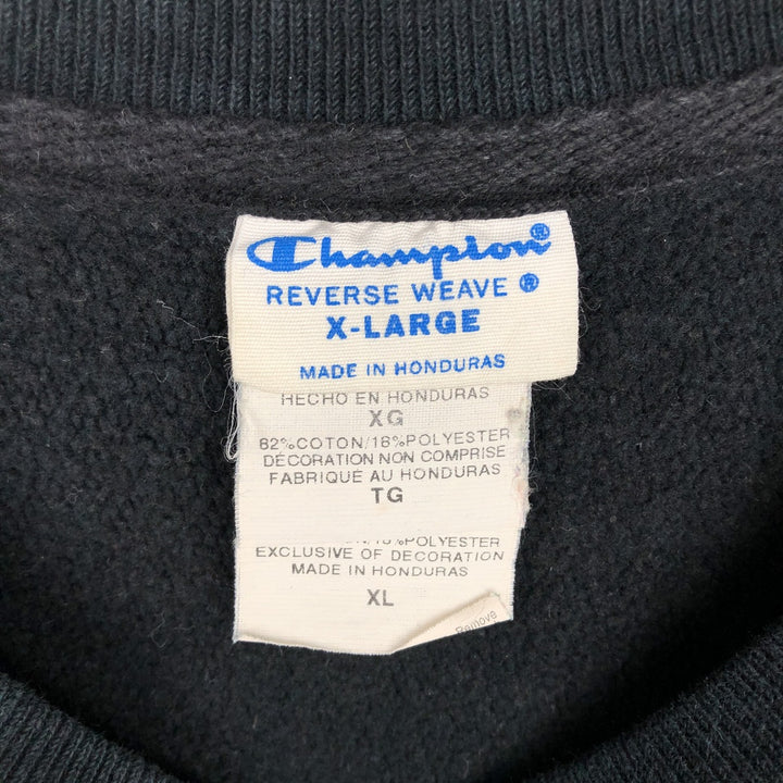 Champion REVERSE WEAVE Reverse Weave College Sweatshirt Trainer Men's XL cotton black type Vintage Second Hand