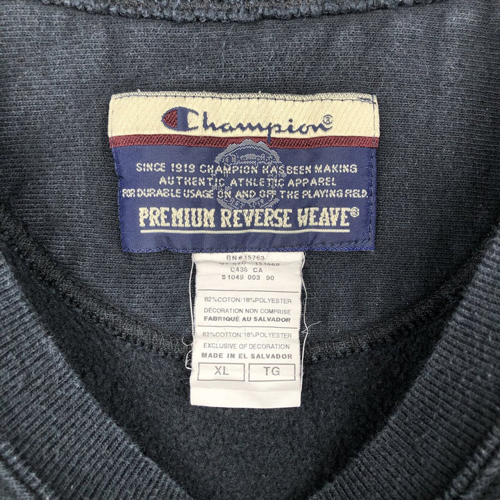 Champion PREMIUM REVERSE WEAVE Sweatshirt (Men's XL equivalent) - 2000s cotton black type Vintage Second Hand