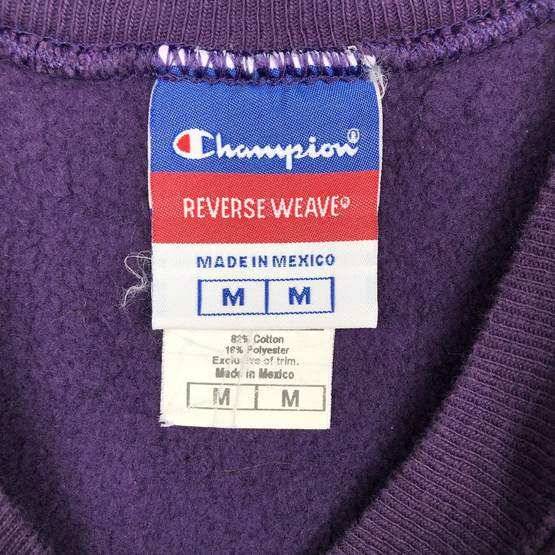 2000'S Champion Reverse Weave College Sweatshirt, Men's Size Medium cotton purple type Vintage Second Hand