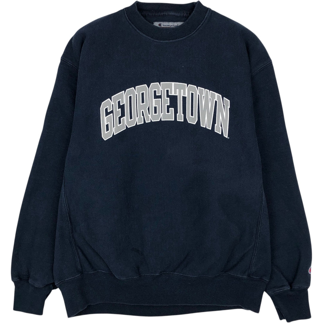 2000'S Champion REVERSE WEAVE Reverse Weave College Sweatshirt, Men's Size M cotton navy blue type Vintage Second Hand