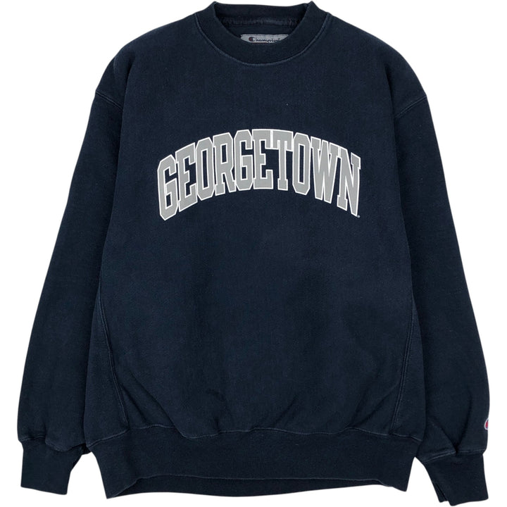 2000'S Champion REVERSE WEAVE Reverse Weave College Sweatshirt, Men's Size M cotton navy blue type Vintage Second Hand