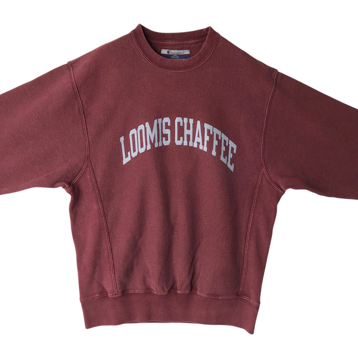2000'S Champion Original Reverse Weave College Sweatshirt, Men's Size Small cotton wine-red Vintage Second Hand