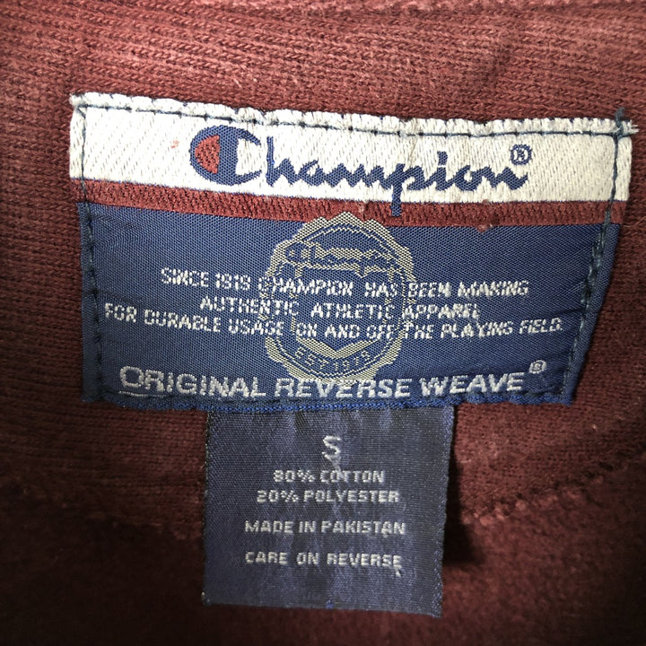 2000'S Champion Original Reverse Weave College Sweatshirt, Men's Size Small cotton wine-red Vintage Second Hand
