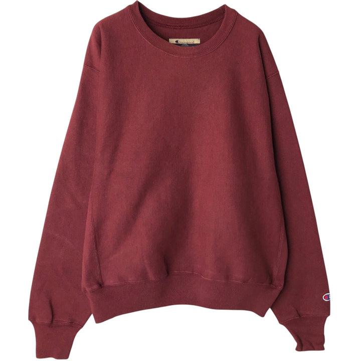 2000'S Champion Premium Reverse Weave Blank Sweatshirt (Men's Size M) cotton wine-red Vintage Second Hand